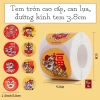 Giao đơn từ 30k - 50 tem dán Lân Tết tròn 3.8cm in bóng, sắc nét, giá chỉ 27.000đ cho Năm Mới New Year