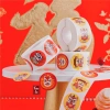 Giao đơn từ 30k - 50 tem dán Lân Tết tròn 3.8cm in bóng, sắc nét, giá chỉ 27.000đ cho Năm Mới New Year 3