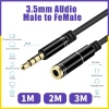 Giao hàng nhanh Cáp nối dài 3,5mm Aux 1-3m Nam sang Nữ có Mic cho điện thoại PC Laptop