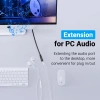 Giao hàng nhanh Cáp nối dài 3,5mm Aux 1-3m Nam sang Nữ có Mic cho điện thoại PC Laptop 5