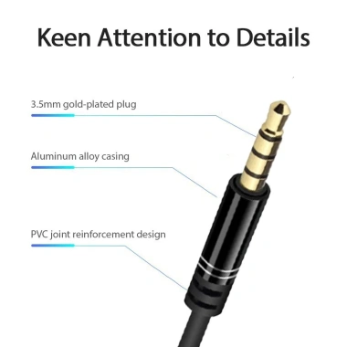 Giao hàng nhanh Cáp nối dài 3,5mm Aux 1-3m Nam sang Nữ có Mic cho điện thoại PC Laptop 6