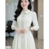 Giao Ngay DVC Chính Hãng – Váy Liền Công Sở Cao Cấp DS7.305 Màu Kem Dáng Xòe Thanh Lịch, Giá 451k VND 2
