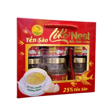 Giao ngay Like Nest Hộp xách 6 hủ 70ml - Tổ yến sào 25% chưng đường phèn - Sức khỏe Vàng - Giá 89.000 VND 4 Giao ngay Like Nest Hộp xách 6 hủ 70ml - Tổ yến sào 25% chưng đường phèn - Sức khỏe Vàng - Giá 89.000 VND 4