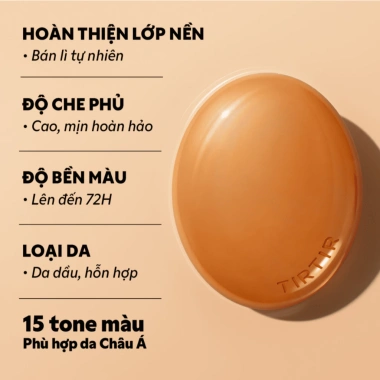 Giao nhanh kịp Tết Skinpop Phấn nước TIRTIR Filter AI Hoàn Hảo Láng mịn 18g 486k