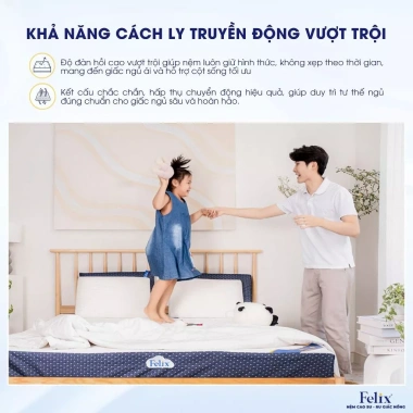 Giao Tận Cửa Nệm Cao Su Thiên Nhiên Felix Support - Thoáng Khí, Hỗ Trợ Cột Sống 5