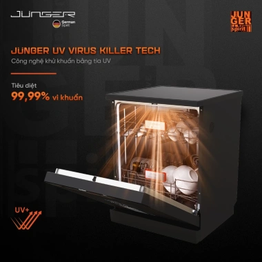 Giao Trước Tết Máy Rửa Chén Junger Leopard DWJ-183-VG AI, Sấy Độc Lập, BH 7 Năm 3 Giao Trước Tết Máy Rửa Chén Junger Leopard DWJ-183-VG AI, Sấy Độc Lập, BH 7 Năm 3