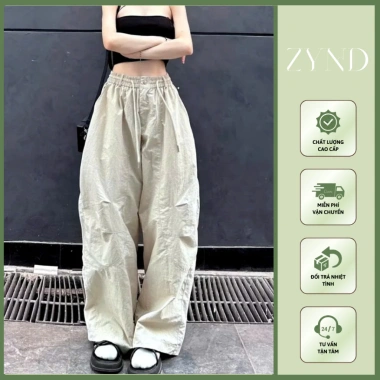 GIAO TRƯỚC TẾT Quần Thụng Harem Ống Rộng ZYND Parachute Kaki BIGSIZE Nam Nữ CĐ-M101 125k 4