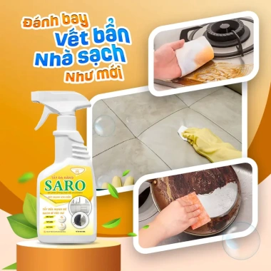 GIAO VÀO M7 Xịt Tẩy Đa Năng SARO - Bỏ Vết Bẩn Cứng Đầu, Khử Mùi 89.000 VND