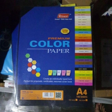 Giấy A4 màu đen Grand 150gsm – Premium Color Paper, giảm giá 22% chỉ 115.000₫