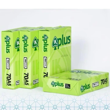Giấy A5 Double A IK Plus Excell 70gsm - In 2 mặt, màu trắng sáng, sắc nét cao, không kẹt - 44.000 VND
