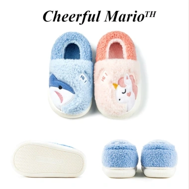 Giày ấm Shark & Unicorn cho bé - Cotton Cheerful Mario, giảm 175.350đ, dùng trong nhà