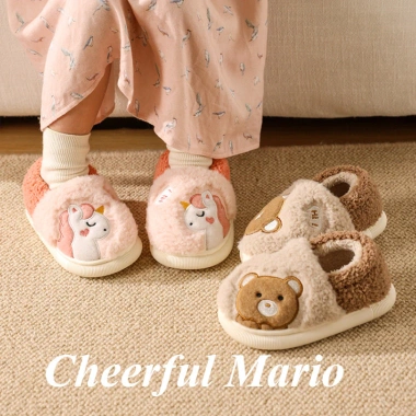 Giày ấm Shark & Unicorn cho bé - Cotton Cheerful Mario, giảm 175.350đ, dùng trong nhà 5