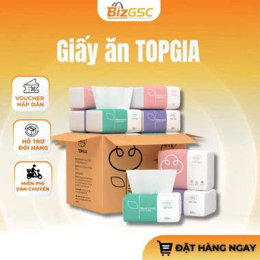 Giấy ăn 3 màu TOPGIA mềm mại, thấm hút tốt - Tiện lợi hằng ngày, chỉ 53.572₫