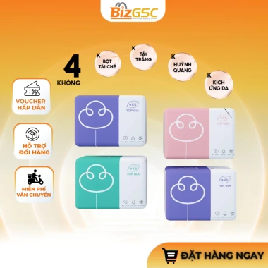 Giấy ăn 3 màu TOPGIA mềm mại, thấm hút tốt - Tiện lợi hằng ngày, chỉ 53.572₫