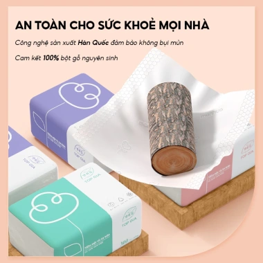 Giấy ăn Gấu Trúc Top Gia 30 gói 4 lớp mix 3 màu - Siêu mềm, thấm hút, giá 45.000 VND 2 Giấy ăn Gấu Trúc Top Gia 30 gói 4 lớp mix 3 màu - Siêu mềm, thấm hút, giá 45.000 VND 2