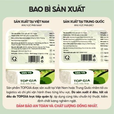 Giấy ăn gấu trúc Top Gia 30 gói 46g bột tre nguyên chất an toàn mềm mịn giảm giá 95.000₫