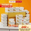 Giấy ăn rút đa sắc Topgia 30 gói 240 tờ 4 lớp dập vân 4D cấp, mềm mịn, thấm hút