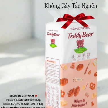 Giấy Ăn Rút TEDDY BEAR 4 Lớp Cao Cấp, Khăn Giấy Treo Tường Đa Năng, 155.000 VNĐ 10 Giấy Ăn Rút TEDDY BEAR 4 Lớp Cao Cấp, Khăn Giấy Treo Tường Đa Năng, 155.000 VNĐ 10
