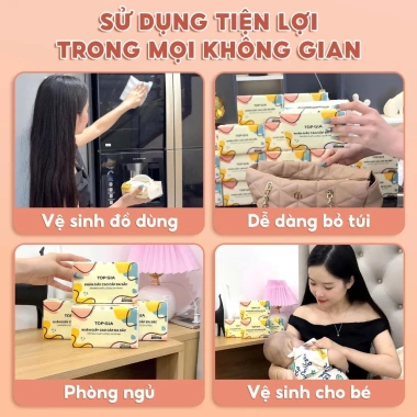 Giấy ăn rút Topgia 240 tờ 4 lớp đa sắc, dập vân 4D, mềm mịn, thấm hút tốt 62.000đ
