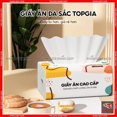 Giấy Ăn Top Gia Đa Sắc 40 Gói - 240 Tờ 4 Lớp, Khăn Giấy và Giấy Vệ Sinh Chính Hãng 100k 4 Giấy Ăn Top Gia Đa Sắc 40 Gói - 240 Tờ 4 Lớp, Khăn Giấy và Giấy Vệ Sinh Chính Hãng 100k 4