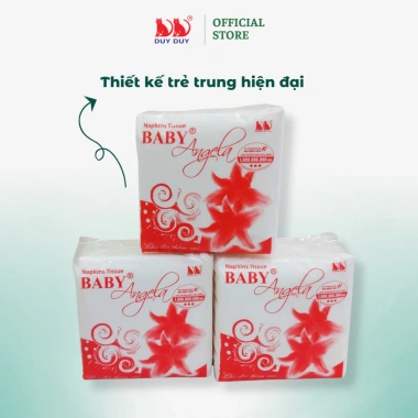 Giấy ăn vuông NAPKINS ANGELA 60 tờ 100% bột giấy 31x31cm - Giá 9.100₫, thấm hút tốt 6