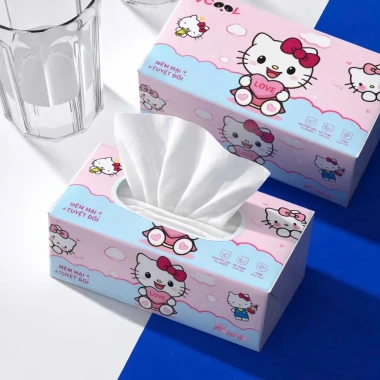 Giấy ăn YCOOL giấy rút thùng 30 gói 300 tờ trắng Hello Kitty - Giá chỉ 119.000₫ 4 Giấy ăn YCOOL giấy rút thùng 30 gói 300 tờ trắng Hello Kitty - Giá chỉ 119.000₫ 4