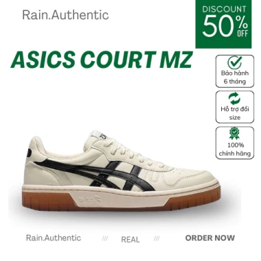 Giày Asics Court MZ Chính Hãng Cream Black Gum - Giá 1,5 Triệu, Giảm Giá