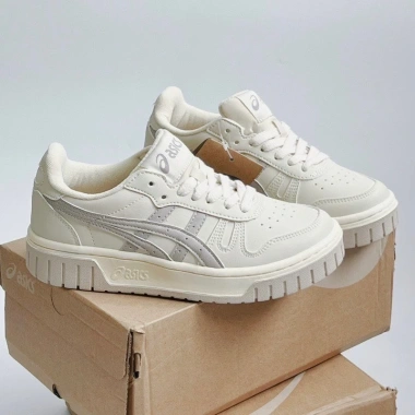 Giày Asics Court MZ Cream Black Gum nam nữ - Bản cao cấp, full phụ kiện, chỉ 344.000đ