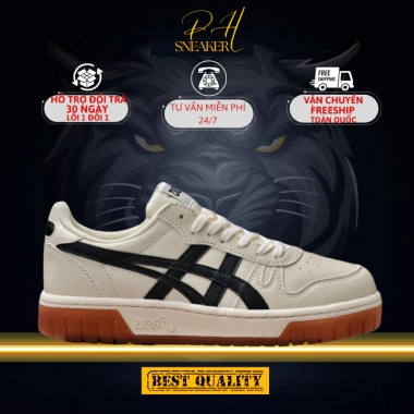 Giày Asics Court MZ Cream Black Gum Nữ Nam – Đánh Giá Cao, Giá 650k