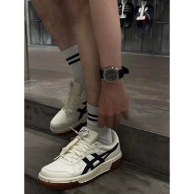 Giày Asics Court MZ White Black Gum Chính Hãng Full Box - Giảm giá, chỉ 1.15 Triệu