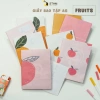 Giấy bao tập A5 Fruits STHM - Set 8 tờ và 8 nhãn vở tặng kèm, giá ưu đãi 33.000₫