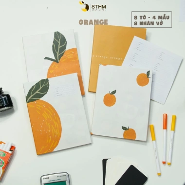 Giấy bao tập A5 Fruits STHM - Set 8 tờ và 8 nhãn vở tặng kèm, giá ưu đãi 33.000₫ 2