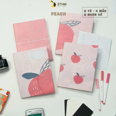 Giấy bao tập A5 Fruits STHM - Set 8 tờ và 8 nhãn vở tặng kèm, giá ưu đãi 33.000₫ 5
