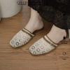 Giày bệt bít mũi tròn CL quai vải lưới hoa, quai khoá - Giá 312.000 VNĐ 6