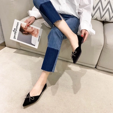 Giày bệt búp bê nơ nhỏ đính đá - Siêu sang, siêu êm mềm, giá 117.600₫