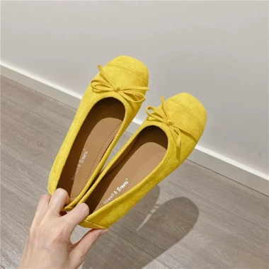 Giày bệt búp bê nơ nhỏ mũi vuông đế mềm êm - Giá 220.000đ, thời trang