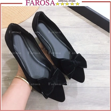 Giày bệt búp bê nữ mũi nhọn FAROSA nơ nhung êm chân mã B4 giá 139k 2