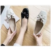 Giày bệt búp bê nữ mũi vuông da bóng, đính nơ xinh, da mềm êm chân - Giá 180.000₫ 3