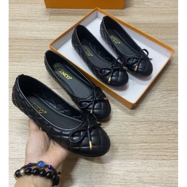 Giày bệt mũi tròn da mềm, khâu nơ nhỏ, êm chân - Giá chỉ 119k, giảm tới 18%