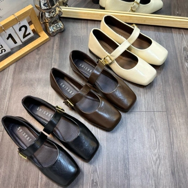 Giày bệt mũi vuông cao cấp chuẩn phom 3 màu thời trang giá ưu đãi 178.000đ