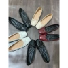 Giày bệt mũi vuông da bóng, da mờ nơ xinh, đế cao su non chống trơn - Giá chỉ 150k