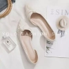 Giày bệt nữ B47 - Giày búp bê dây chéo ngọc trai, hở eo, đế bằng lụa đính ngọc, xinh xắn, giá 128.999 VND 10