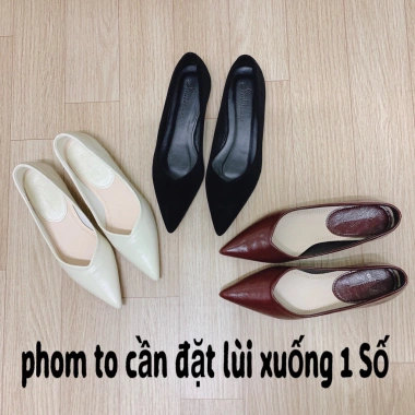 Giày bệt nữ BH28 đế 2p nhung da mềm, dáng basic, giảm giá 23% chỉ 130.500₫