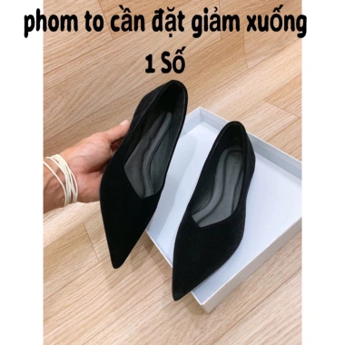 Giày bệt nữ BH28 đế 2p nhung da mềm, dáng basic, giảm giá 23% chỉ 130.500₫ 2