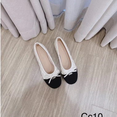 Giày Bệt Nữ Búp Bê Trần Chỉ Đính Nơ Da Mềm Êm - Giá ưu đãi 145,000₫ 2