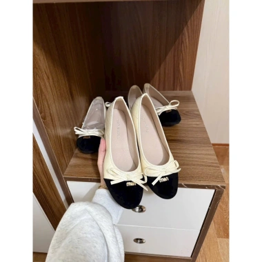 Giày Bệt Nữ Búp Bê Trần Chỉ Đính Nơ Da Mềm Êm - Giá ưu đãi 145,000₫ 6