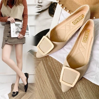 Giày bệt nữ D249 mũi nhọn, đế thấp phong cách búp bê - Giá chỉ 185.000 VND