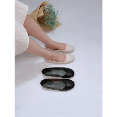 Giày Bệt Nữ Da Thật NUDDO - Guốc Đế Bằng Mũi Vuông Siêu Êm, Giảm còn 369k