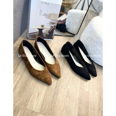 Giày bệt nữ mũi nhọn da lộn B157 - Thoải mái, thời trang, giảm 20% chỉ 294.500 VND 3