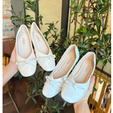 Giày Bệt Nữ Mũi Vuông Gắn Nơ Nhỏ 3 Màu - Giá 130k Giảm từ 156k